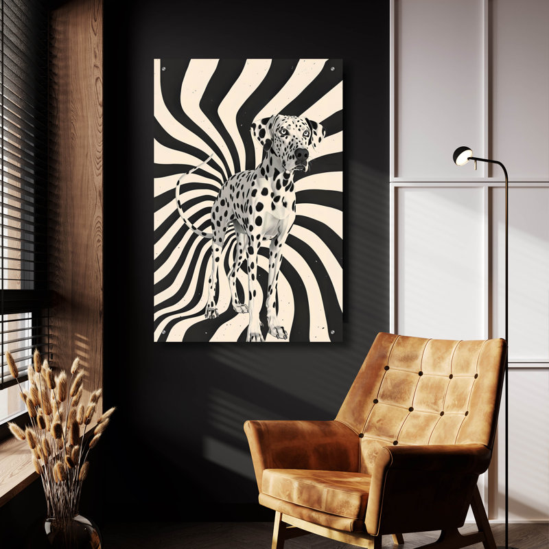 «The Dalmatian» par Andreas Magnusson, art mural en verre acrylique, H 36 po x l 24 po x P 0,2 po