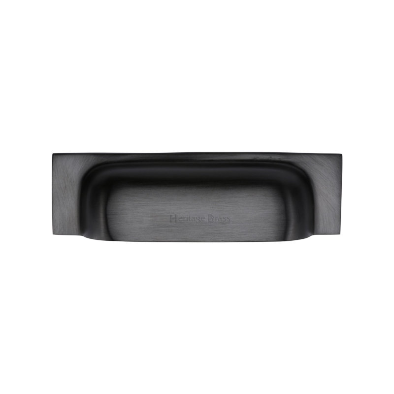 Heritage Brass Heritage Drawer Pull Miltary Design, Matt Black, 9.6cm H