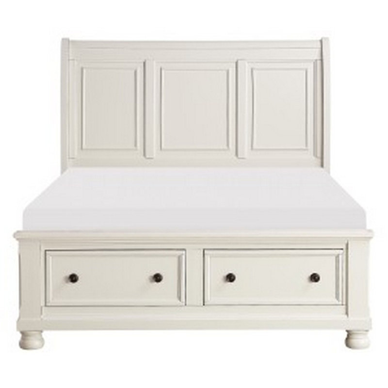 Lit-bateau avec rangement Bethzaida, Grand, Blanc