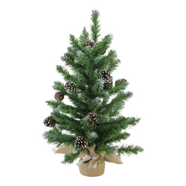 24 Frosted Norway Pine with Pine Cones Medium Artificial Christmas Tree,  Unlit