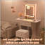 Ensemble de meuble-lavabo compact avec tabouret, tiroirs compartimentés et tables d'appoint pliables pour les petites chambres