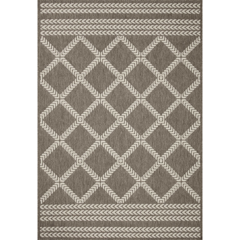 Gillis Geometric Indoor / Outdoor Rug, Rectangle 3'11" x 5'11"