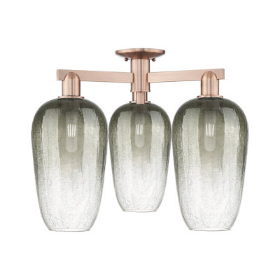 Brookhaven Flute - 3 Light Semi-Flush Mount