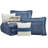 Francis Blue Microfiber 10 Piece Comforter Set-2031428782