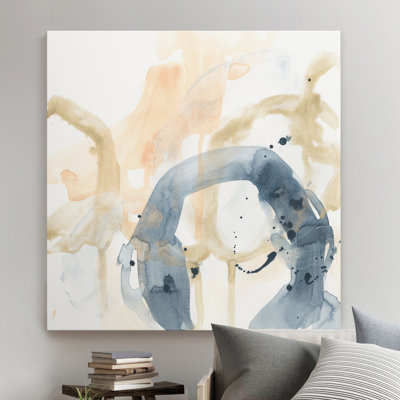 Liquid Blueprint IX - Picture Frame Painting Print on Canvas