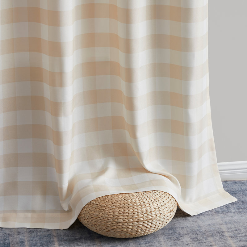 Fallbrook Polyester Light Filtering Curtain, Beige, 54" W x 96" L
