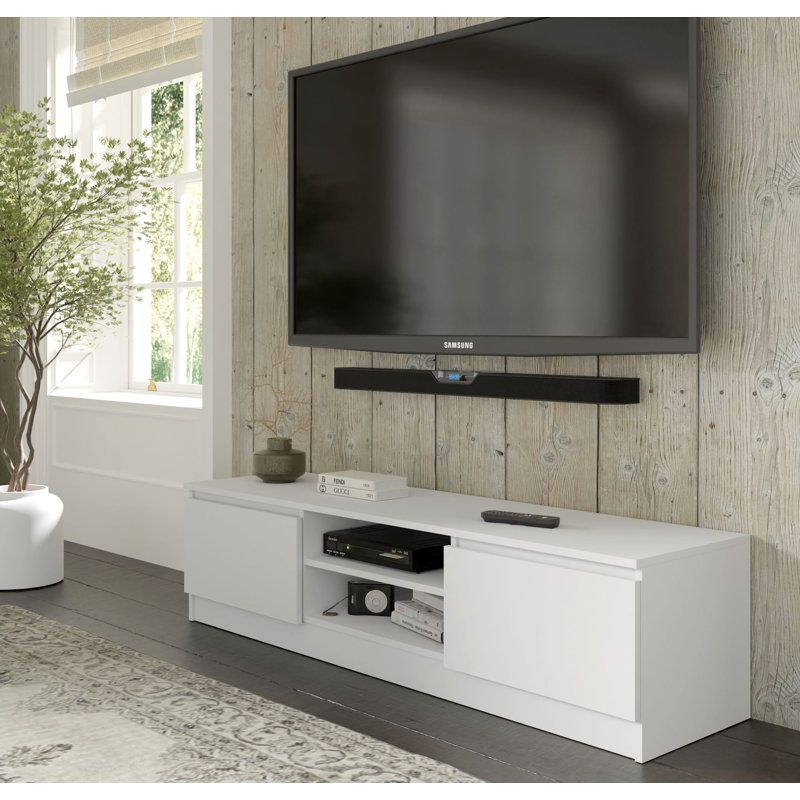 Sunem Unfinished TV Stand for TVs up to 65", White