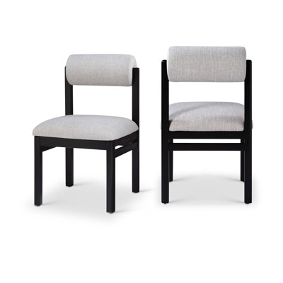 Frakes Linen Textured Fabric Upholstered Dining Chair