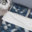 Ensemble de housse de couette moderne bleu et blanc Triangles III-109156892