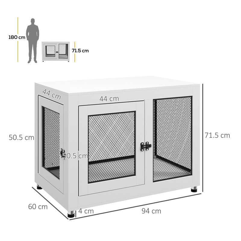 Furniture Style Crate with 2 Doors, White