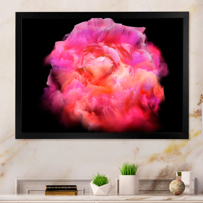 " Pink Dark Fractal Flower III "