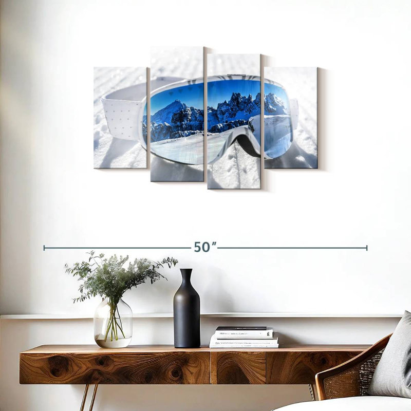 " Ski Goggles " 4 - Pieces, 22" H x 36" W x 1" D