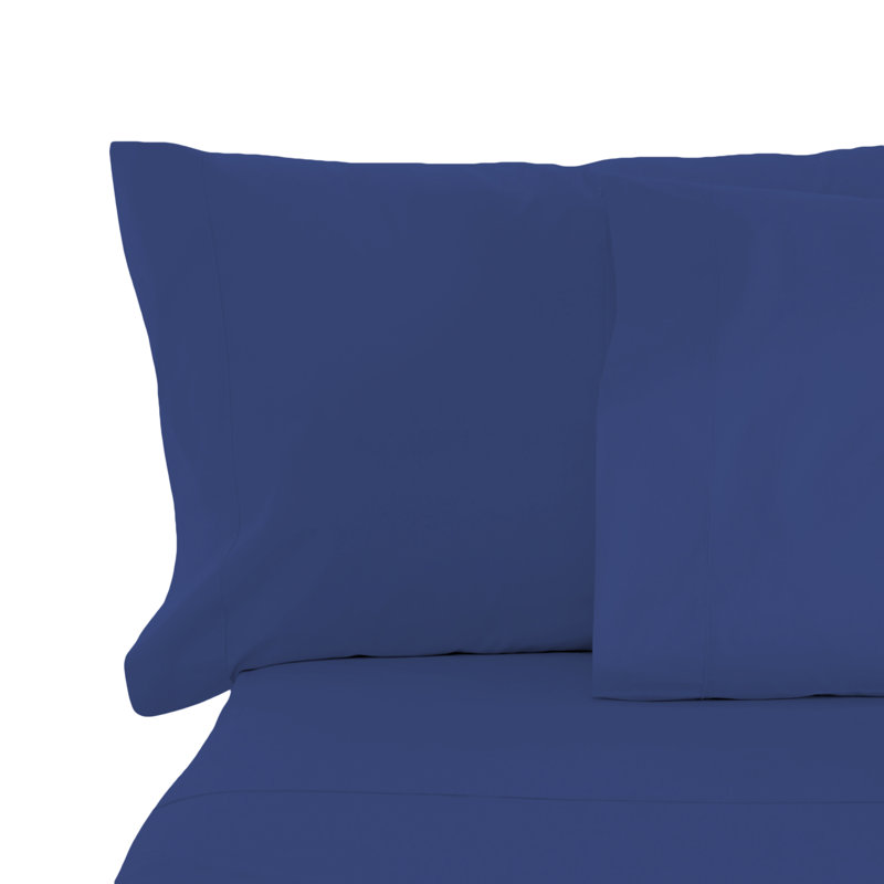 Royal Blue Hypoallergenic Cotton Standard/Queen Pillowcase Set