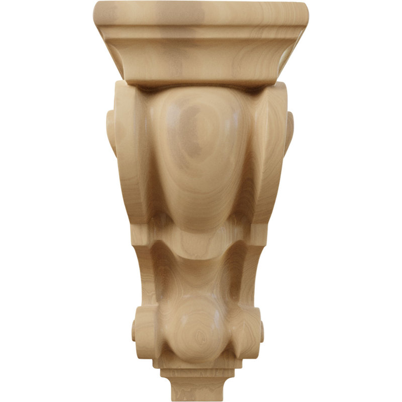 Corbeaux de bois prêts à être peints ou teints - H 10 po x l 5 po, Brun cerisier