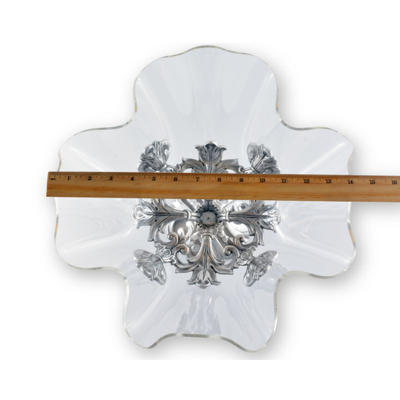 Arthur Court Designs Fleur De Lis Fruit Bowl, 14"