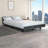Twin Size No Box Spring Required Platform Bed With Headboard, Modern Classic Style, Cool Gray Particle Board