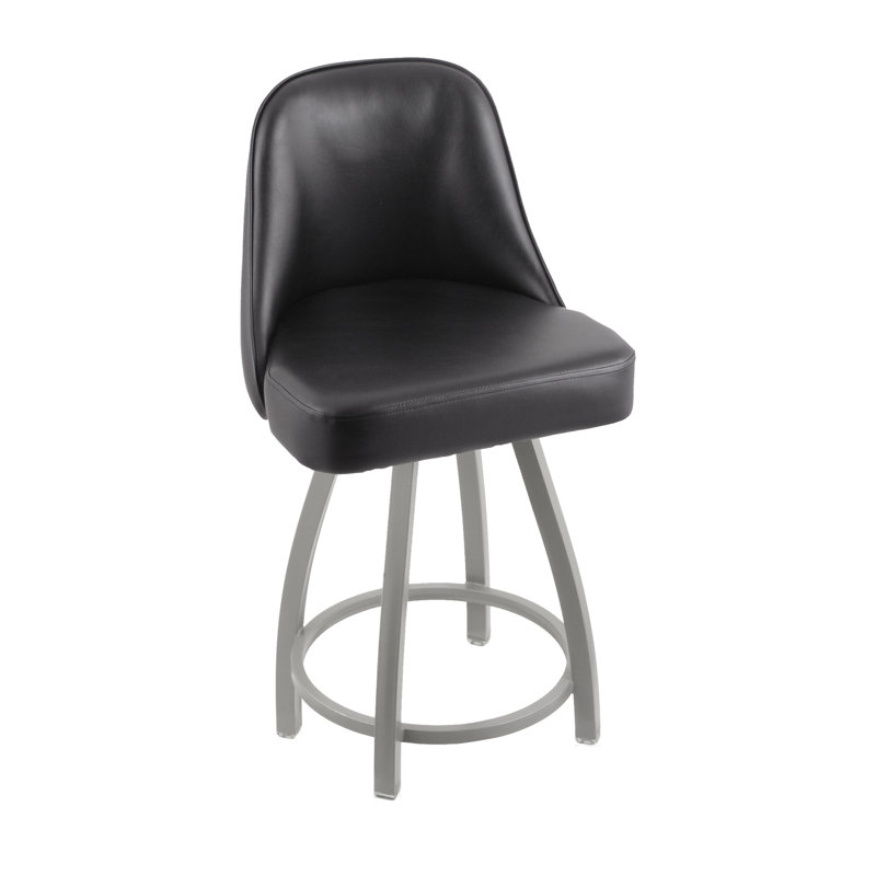 Tabouret de bar et de comptoir 840 Grizzly, Nickel anodisé, Tabouret de comptoir (siège d'une hauteur de 25 p