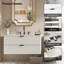Meuble-lavabo simple 36 po avec comptoir en céramique-119636666