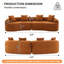 Canapé modulaire incurvé à compression Compression, canapé-lit en chenille haute densité 30D pour appartement, salon, L 110 po-117492038