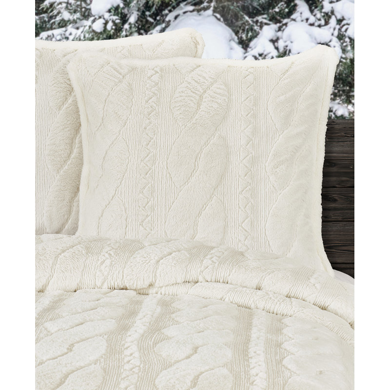 Cava Euro Quilted Sham, Winter White