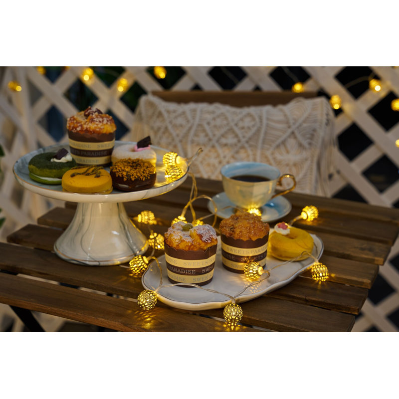 Aafiyah 23.5M LED Solar Powered 10 - Bulb Rope String Light (Connects End to End)