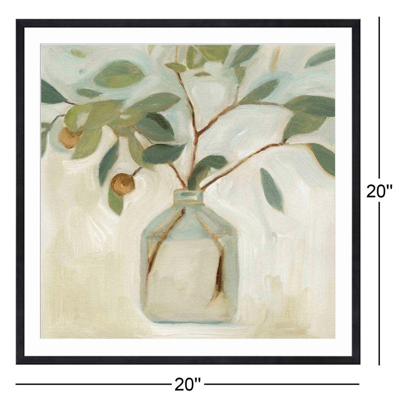 " Neutral Arrangement I " Painting Print, Black, 20"H x 20"W