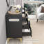 Commode moderne à 6 tiroirs pour chambre à coucher, commode large avec pieds et poignées en métal doré, rangement noir-105532690