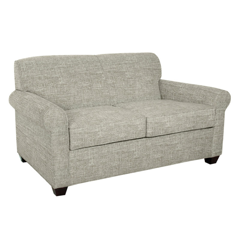 Finn 59" Rolled Arm Loveseat, Cafelle, Archetype Quartz