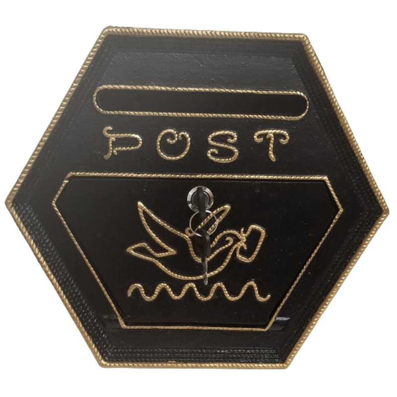 Noisette Wall Mounted Post Box, Black