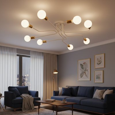 8 Lights Flush Mount