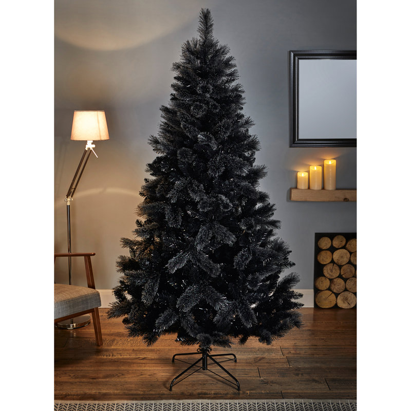 6ft Artificial Black Tipped Pine Christmas Tree
