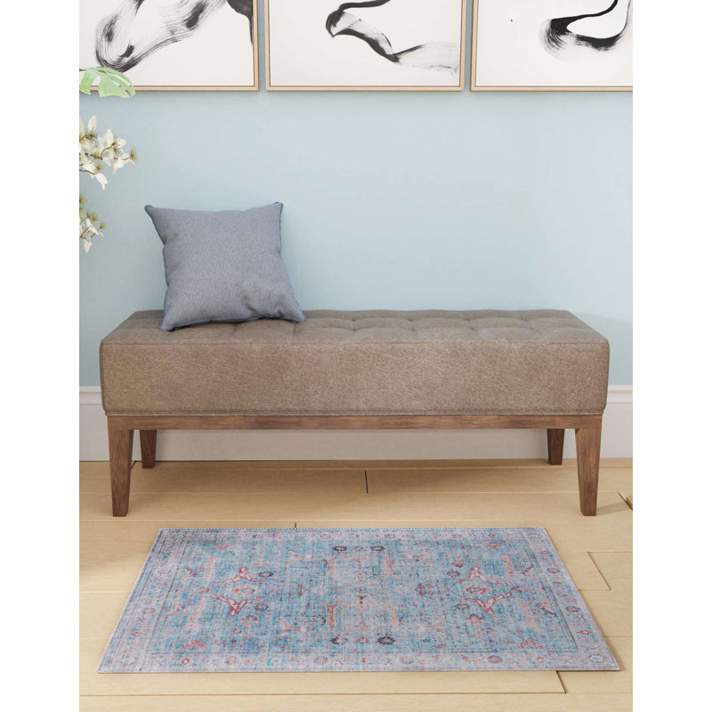 Tapis bleu Haight, Rectangle 4 pi 1 po x 6 pi 1 po