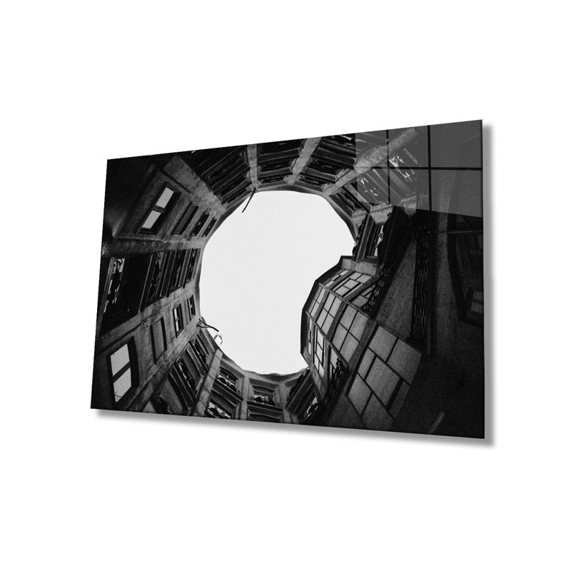 Élégante peinture décorative en verre trempé 18,1 po x 28,3 po | 100% verre trempé, épaisseur: 0,16 pouce | Superbe œuvre d'art pour la décoration intérieure, le salon et les espaces de bureau, durable et facile à nettoyer