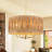 5 - Light 19" Bohemian Raffia Dimmable Drum Candle Style Chandelier for kitchen Bedroom Hallway Foyer-1636095145