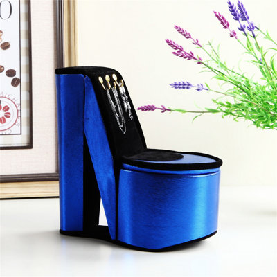 9" Tall Display Jewelry Box With Hooks, High Heel Shoe Design