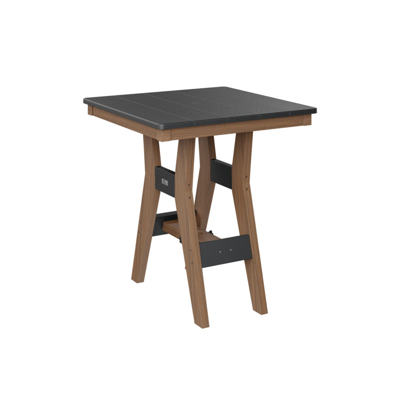 Harbor Outdoor Square Dining Table, Antique Mahogany, Black