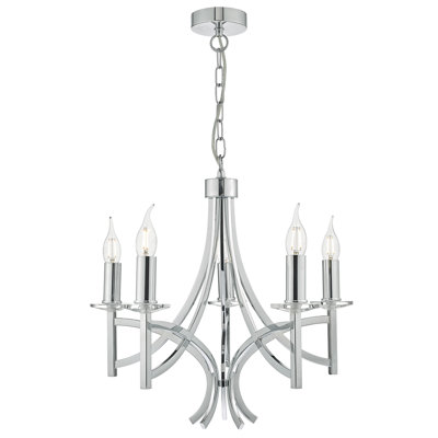Hecht 5 - Light Candle Style Chandelier