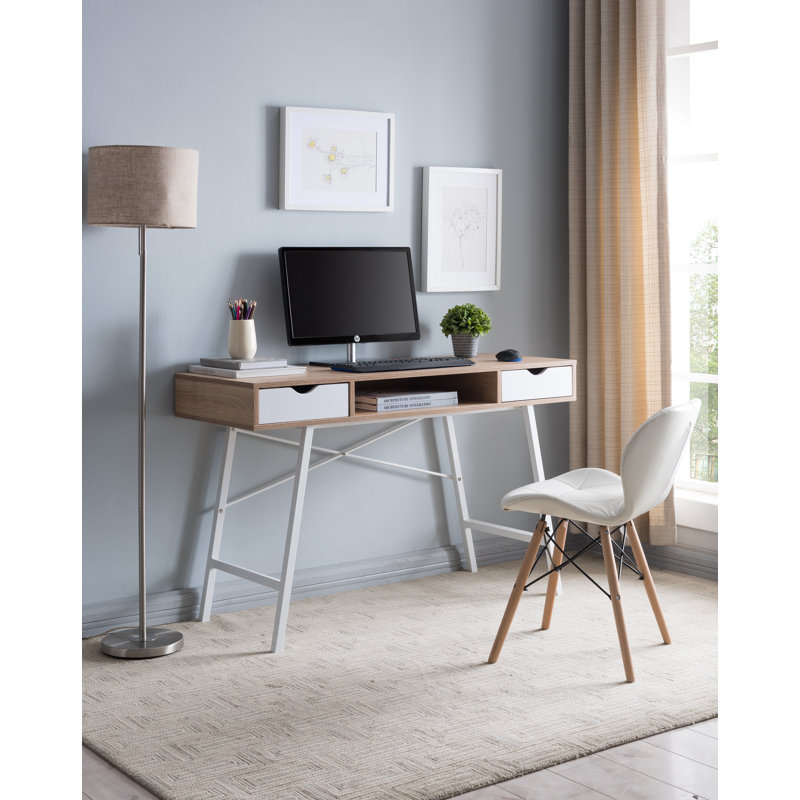 Bureau Genesee - Bureau moderne, poste de travail en bois robuste pour la maison