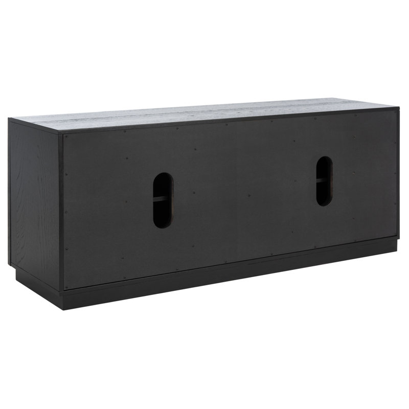 Bronwyn 4 Door Wood Media Stand, Black
