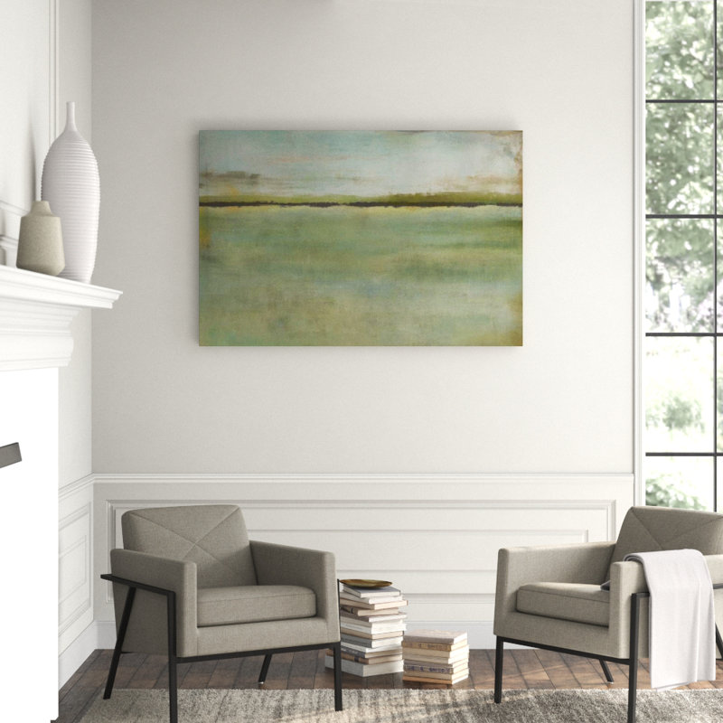Green Field Print by Guseul Park, 40" H x 60" W , Glass Coat