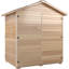 Sauna d'extérieur en cèdre rouge et en pruche pour 3-4 personnes avec infrarouge lointain, radiateur TOULE 6Kw et contrôleur à pavé tactile