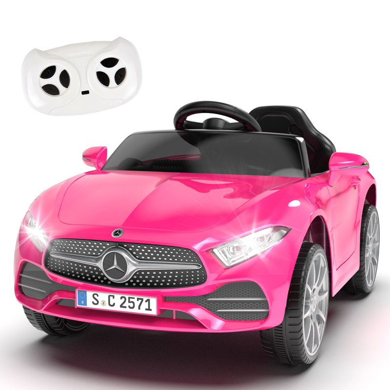 Voiture électrique 12 V pour enfants avec télécommande, Power Wheels pour filles et garçons, Rose