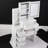 29.2" Small Size Left Bedside Cabinet Vanity Table + Cushioned Stool, Large Sliding, Touch Control, Tri-color Switching, Brightness Adjust LED Mirror, High Capacity Storage, Suitable for Small Space-1329483688