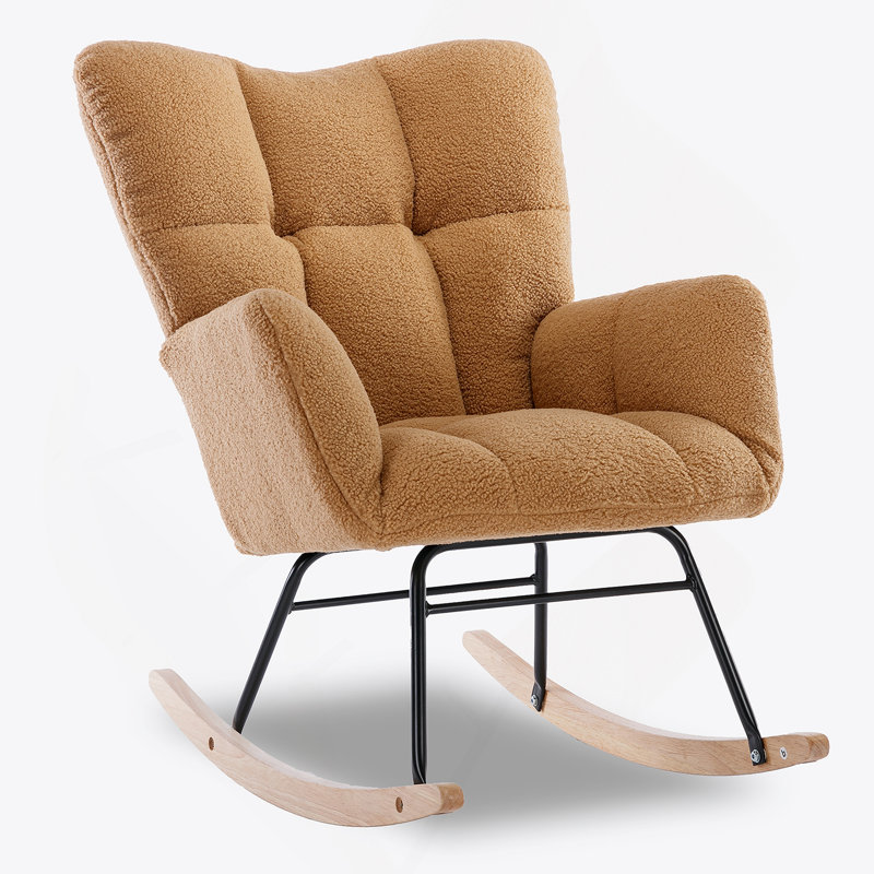 Chaise de chambre à coucher à bascule Teddy, Kaki