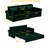 Chesterfield Sofa,93.7" King Pull Out Sofa Bed,3-In-1 Faux Leather Convertible Sleeper Sofa With Nailhead Trim & Rolled Arm,Multi-Functional Sofa Bed For Living Room,Bedroom-1991358161