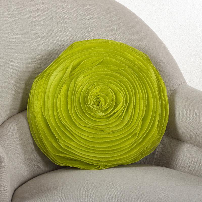 Coussin et housse de coussin fantaisie, Chaux, H 16 po x l 16 po