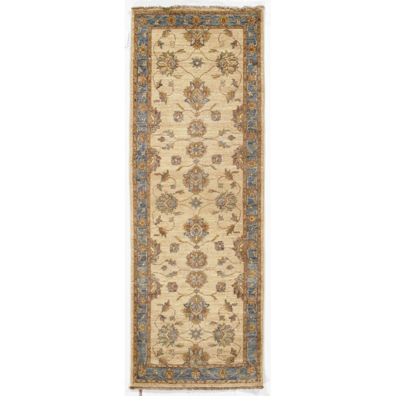 Wool Oriental Area Rug in Cream