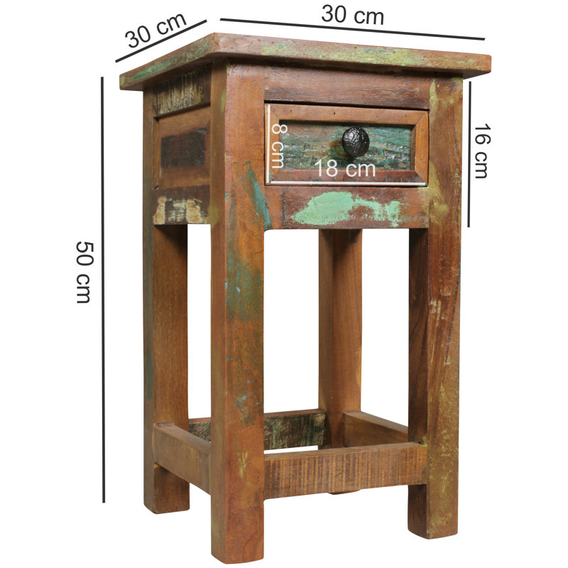 Alma Solid Wood End Table