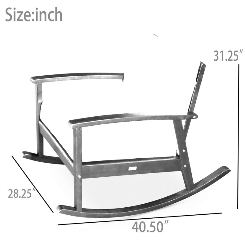 Chaise berçante Khaleesi, Brun foncé