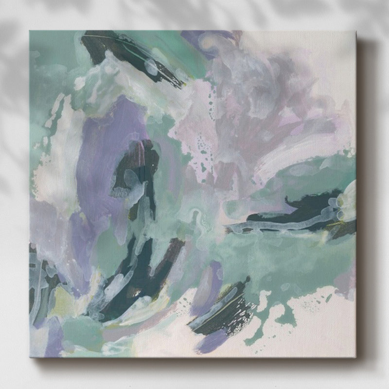 Marbled Periwinkle IV-Gallery Wrapped Canvas, 8" H x 8" W x 1.5" D